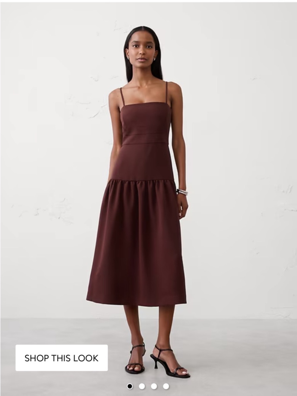 NWT Banana Republic Structured Drop Waist Midi Dress